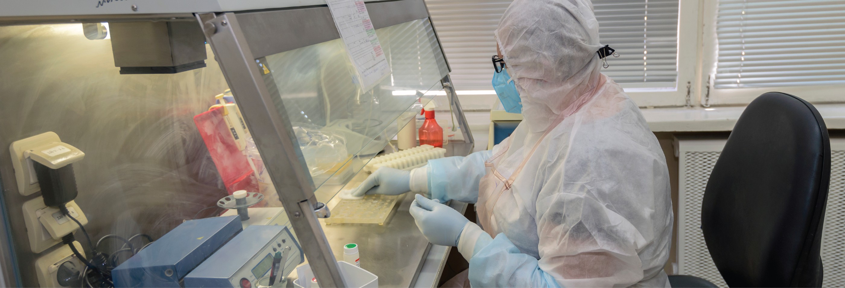 Biological safety cabinet cleaning top to bottom